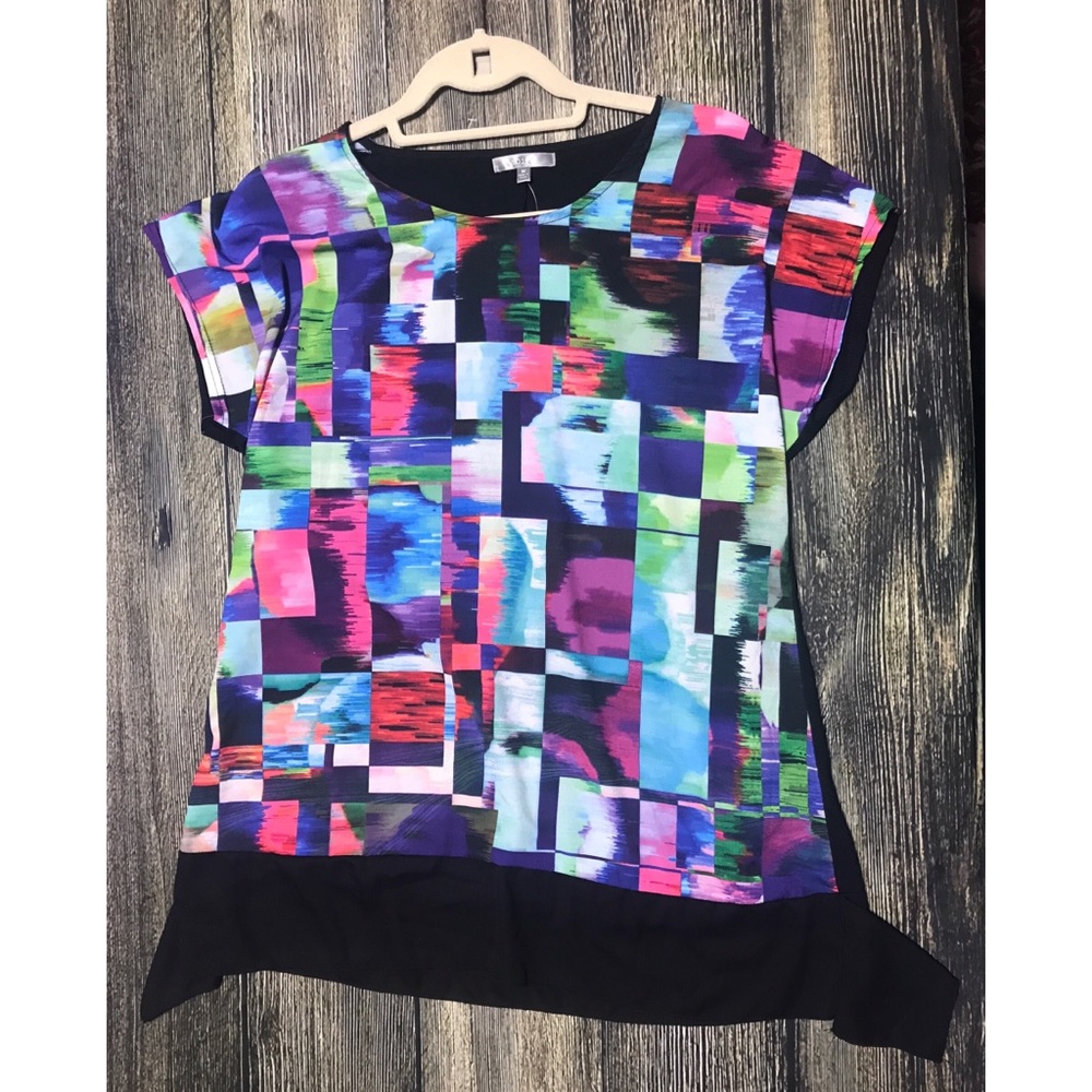 Abito Tunic Top Layered color block 115.337